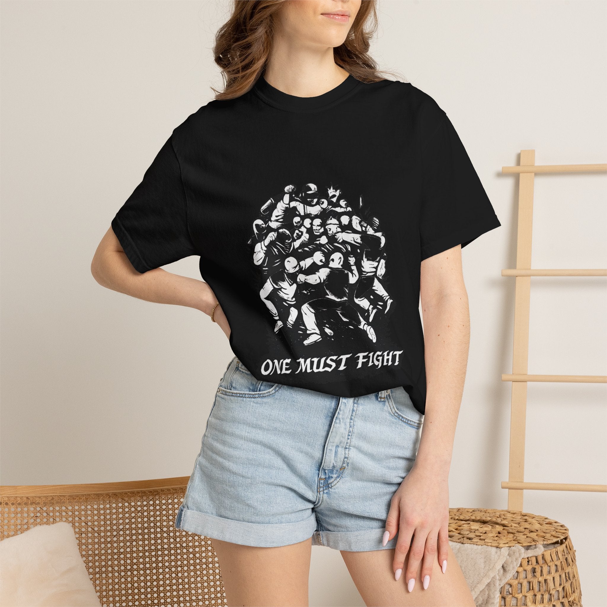 One Must Fight T-Shirt — Vintage Group Fight Graphic Tee
