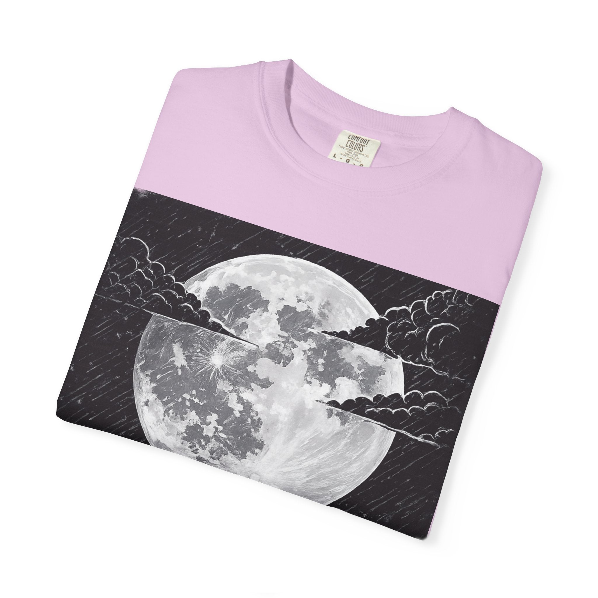 Moonlit Valor Artistic Moon Graphic Tee