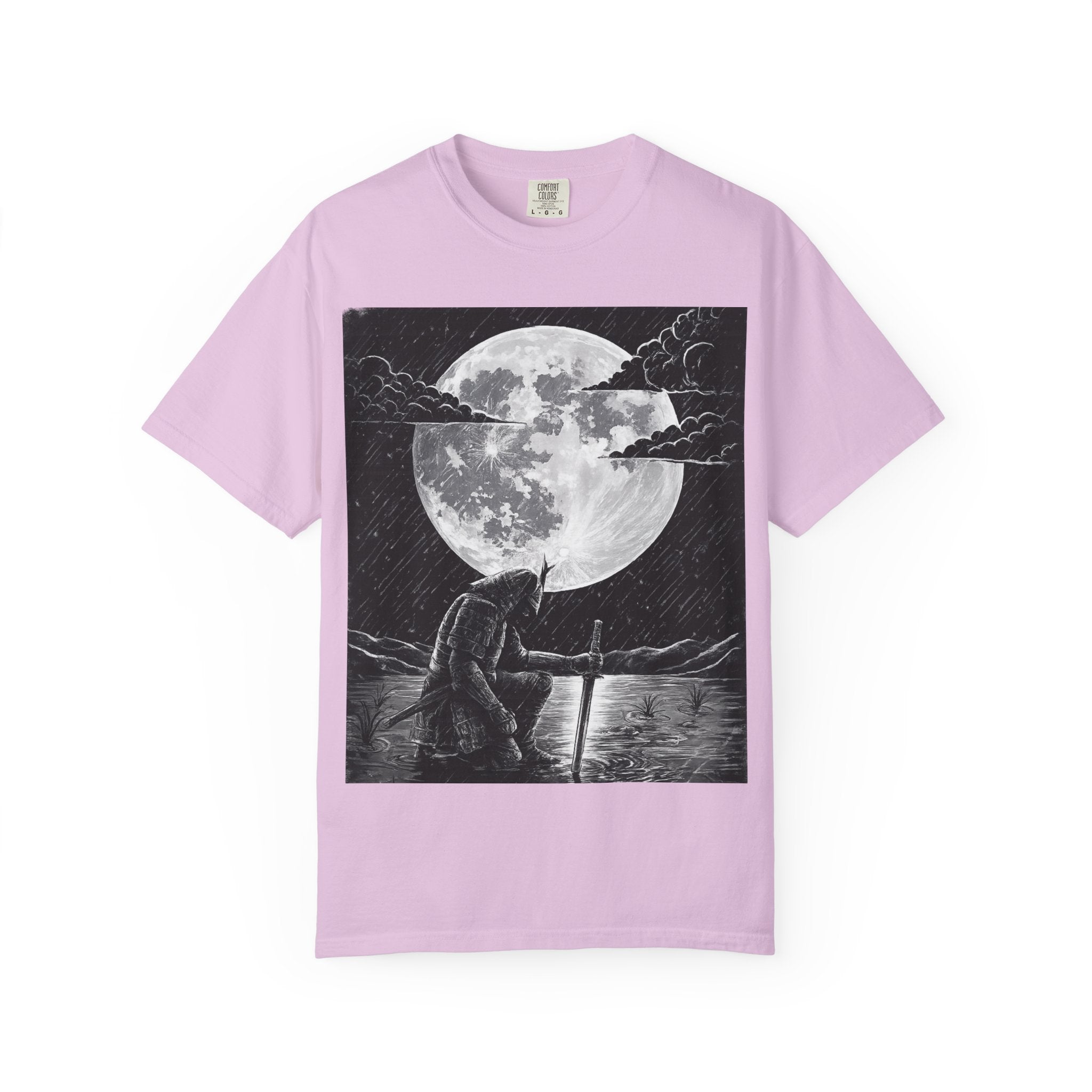 Moonlit Valor Artistic Moon Graphic Tee