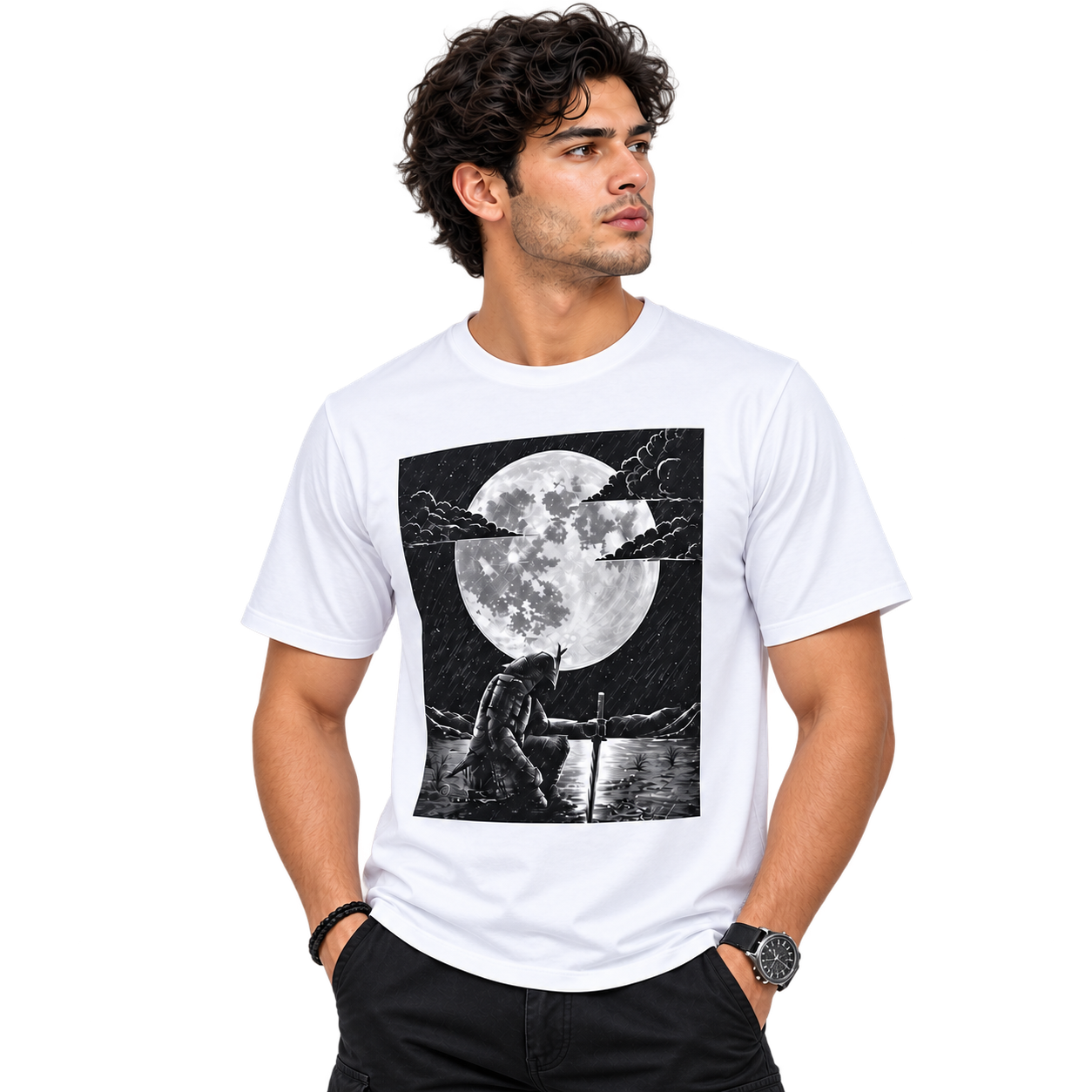 Moonlit Valor Artistic Unisex Graphic Tee