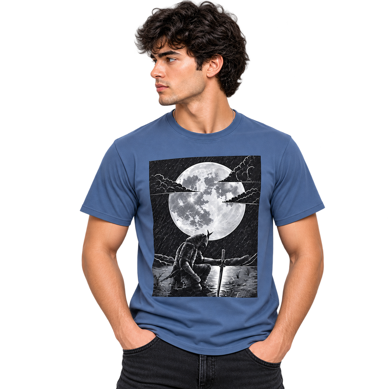 Moonlit Valor Artistic Unisex Graphic Tee