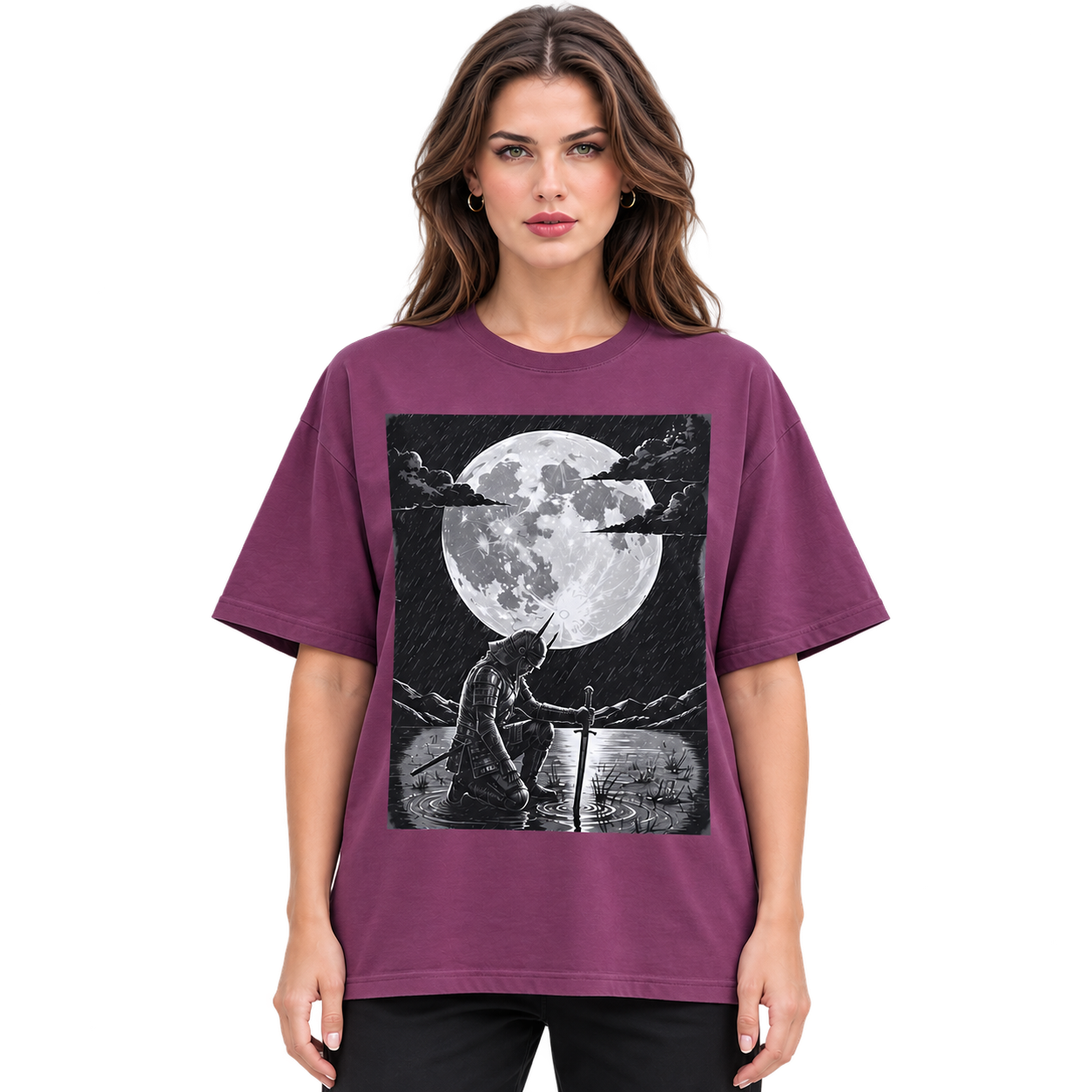 Moonlit Valor Artistic Unisex Graphic Tee