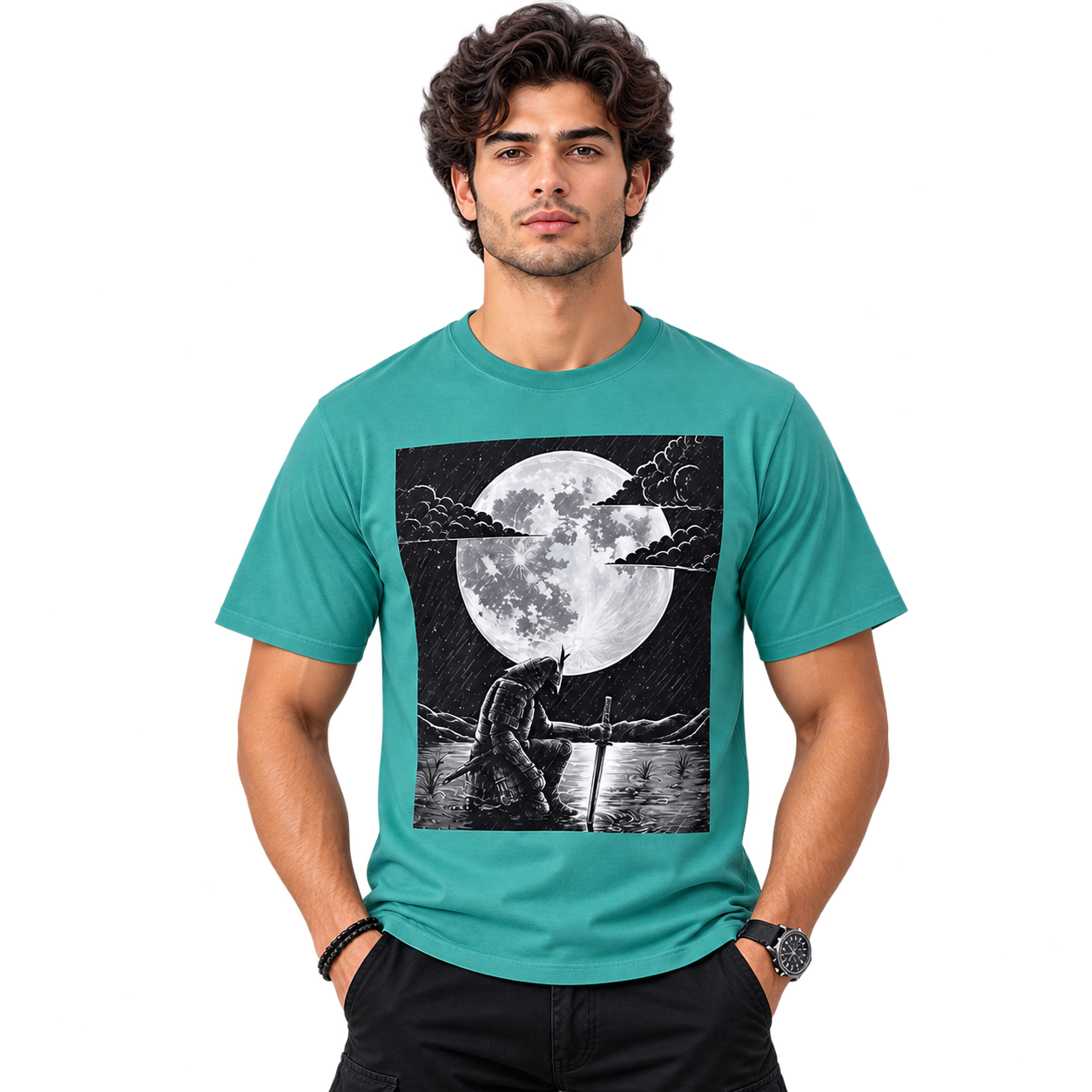 Moonlit Valor Artistic Unisex Graphic Tee