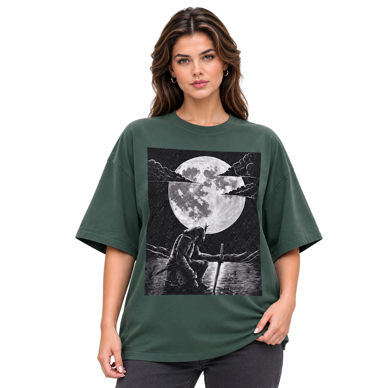 Moonlit Valor Artistic Unisex Graphic Tee