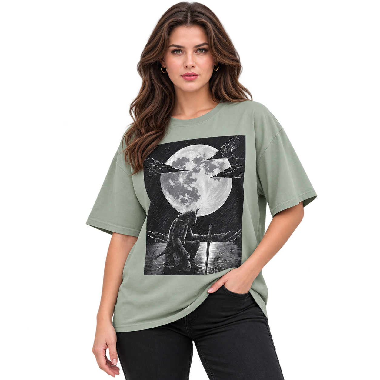 Moonlit Valor Artistic Unisex Graphic Tee
