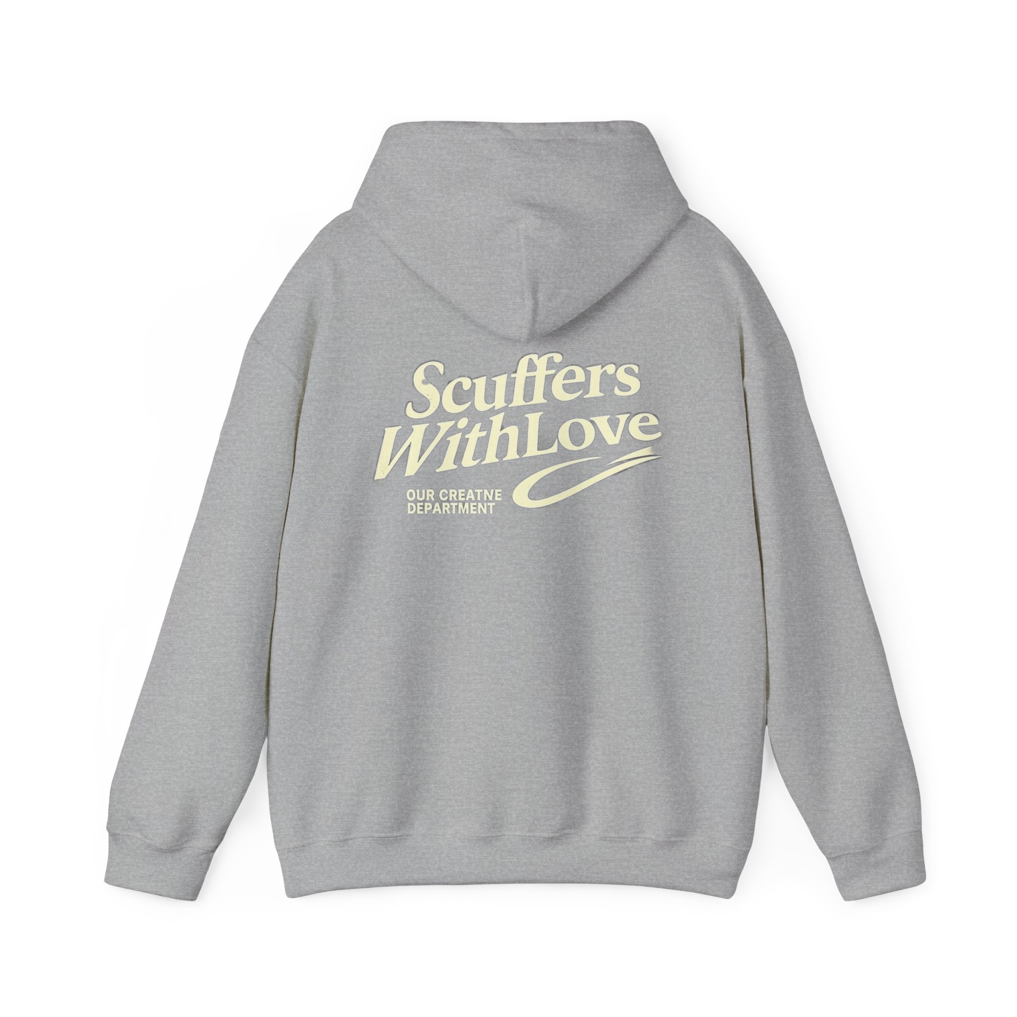 Scuffers With Love Hoodie — Vintage Script Back Print