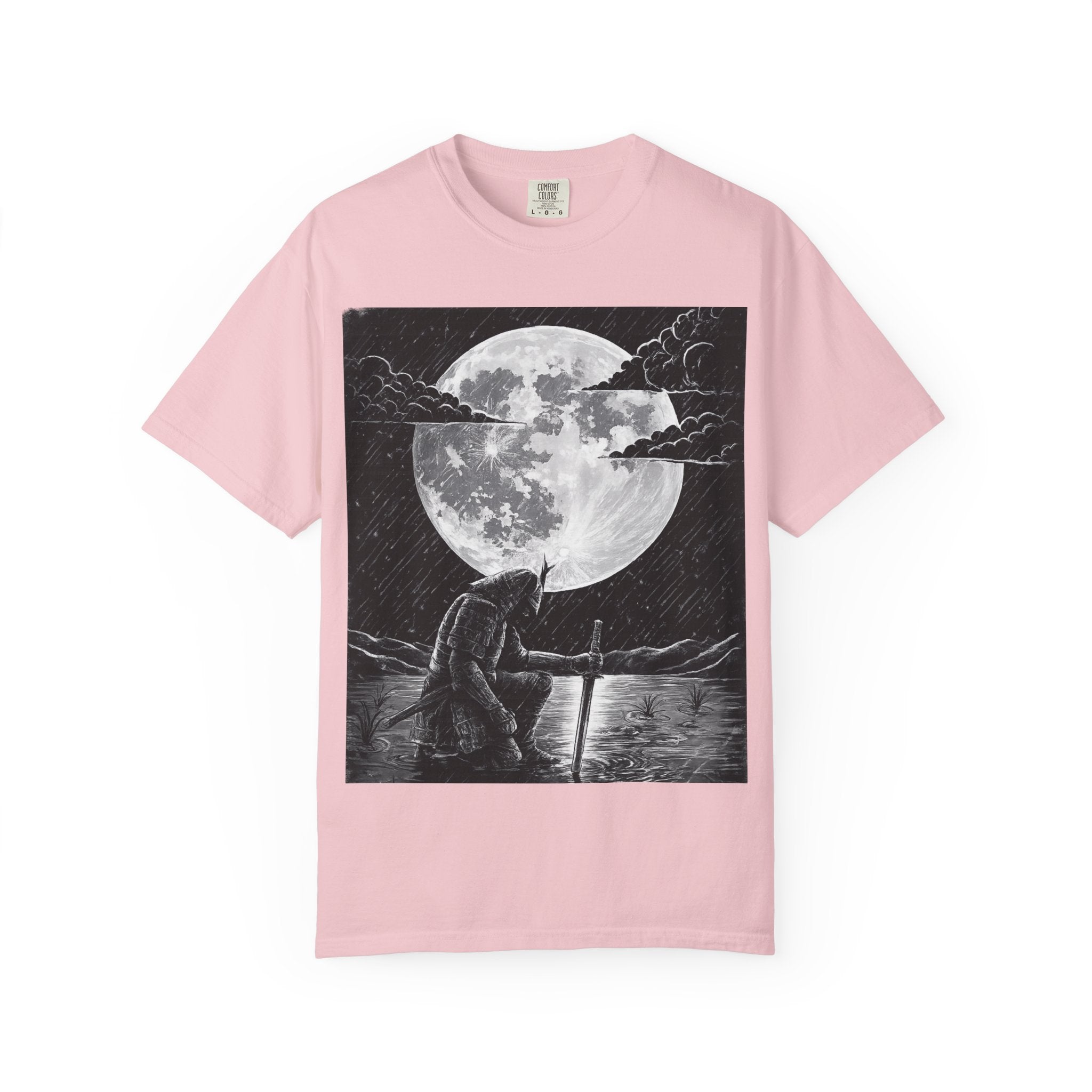 Moonlit Valor Artistic Moon Graphic Tee
