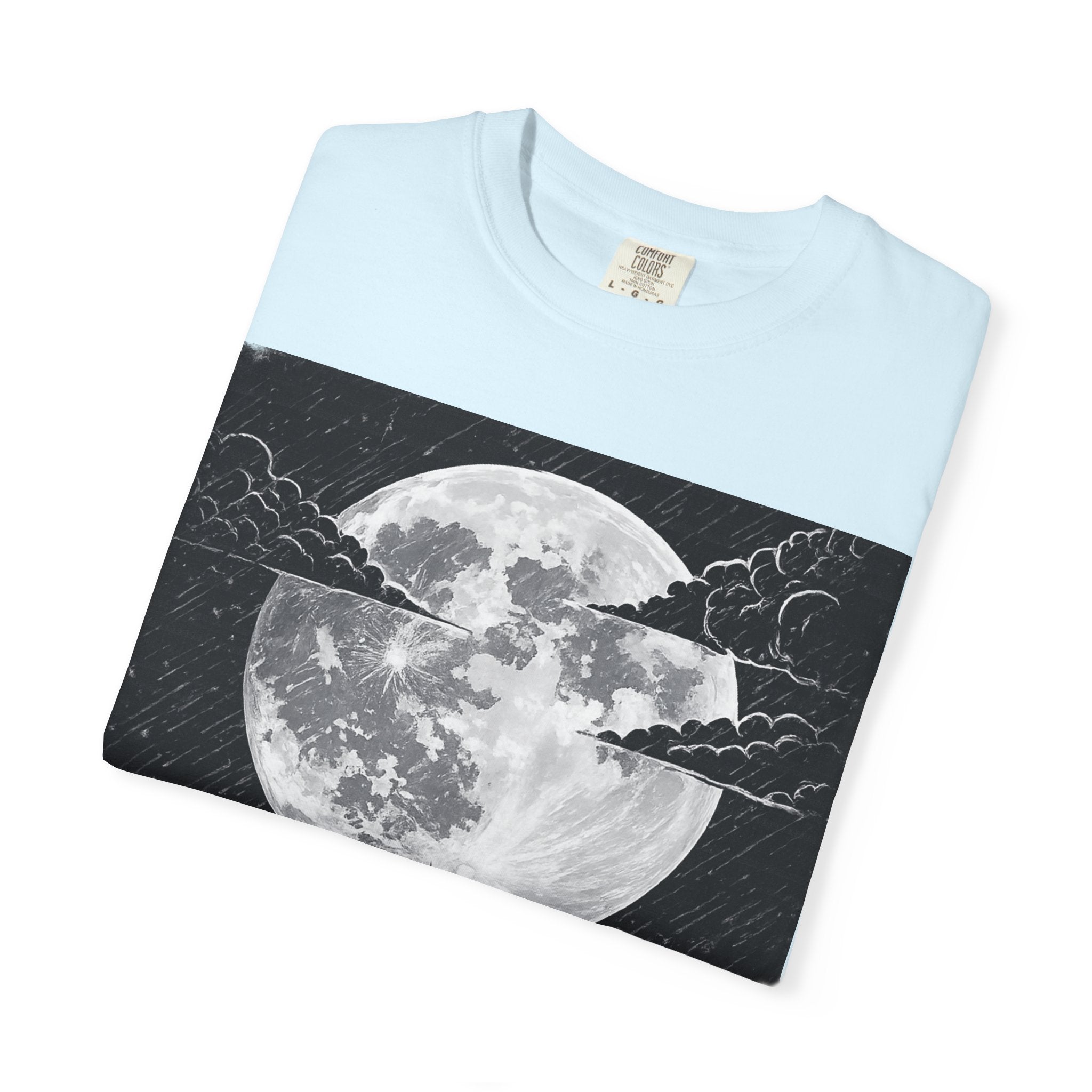 Moonlit Valor Artistic Moon Graphic Tee