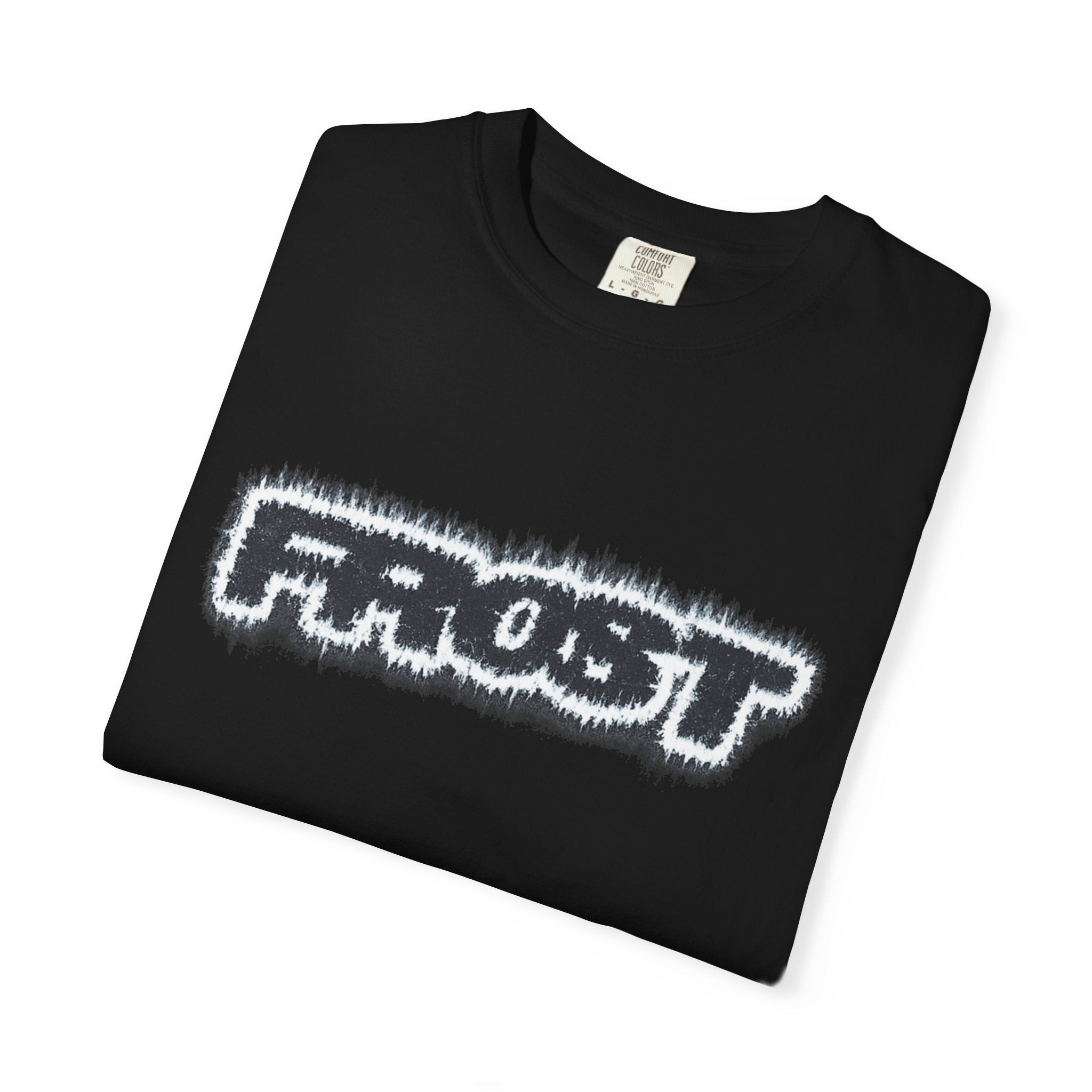 Frost Graphic T-Shirt — Icy Neon Text Tee