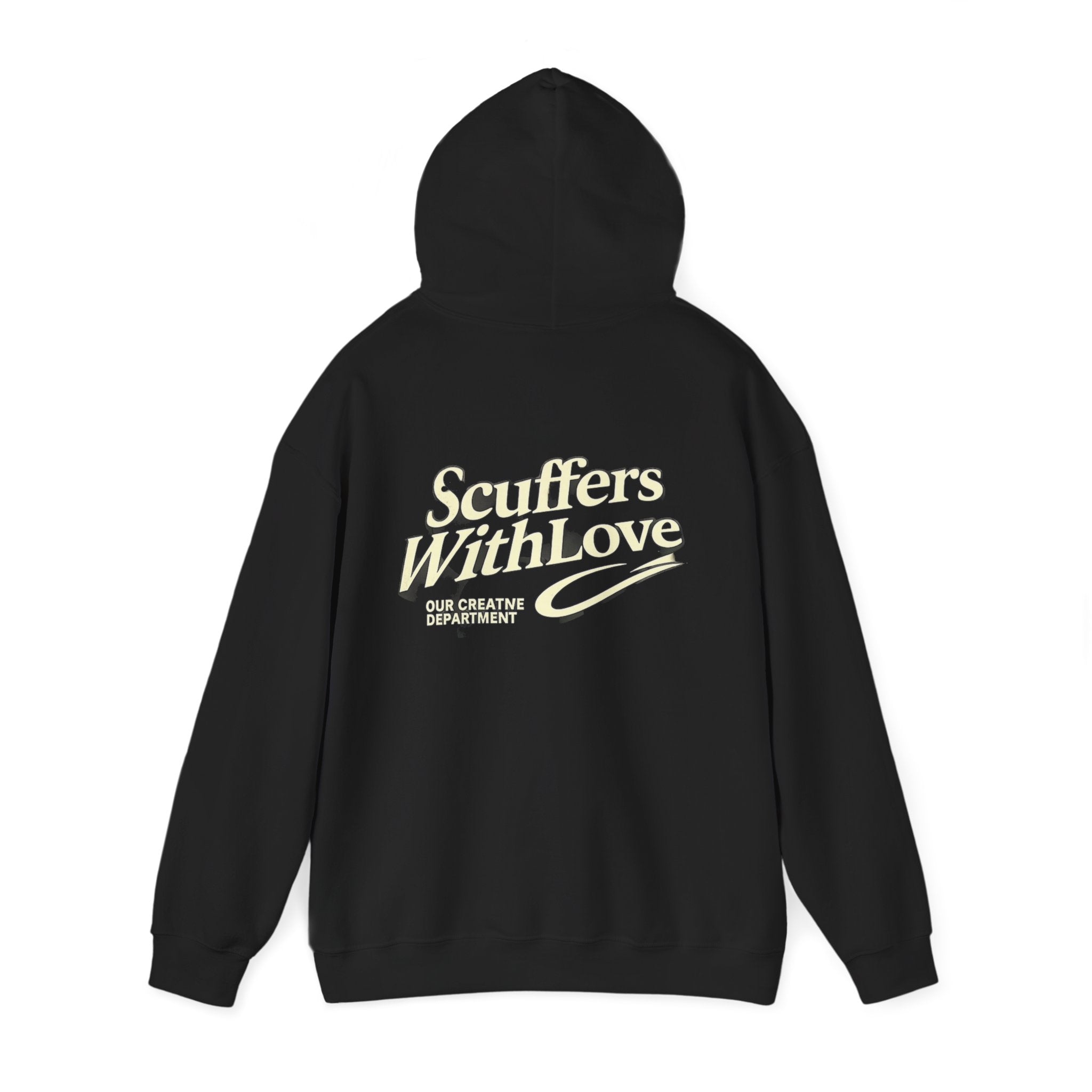 Scuffers With Love Hoodie — Vintage Script Back Print