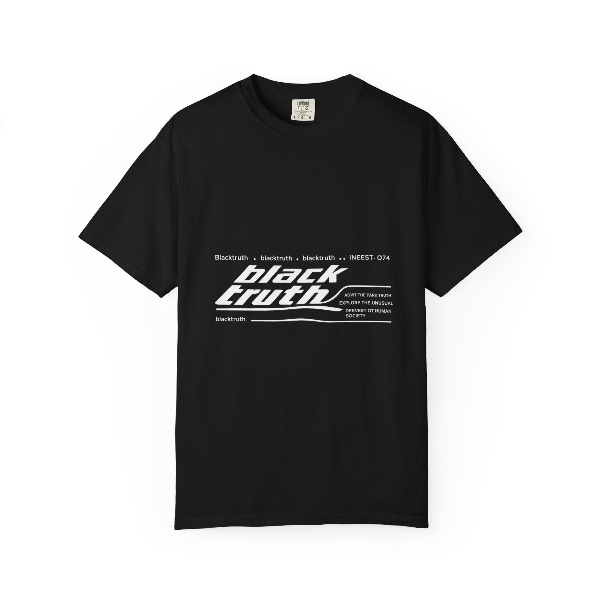 Black Truth Graphic T-Shirt — Retro Bold Logo Tee