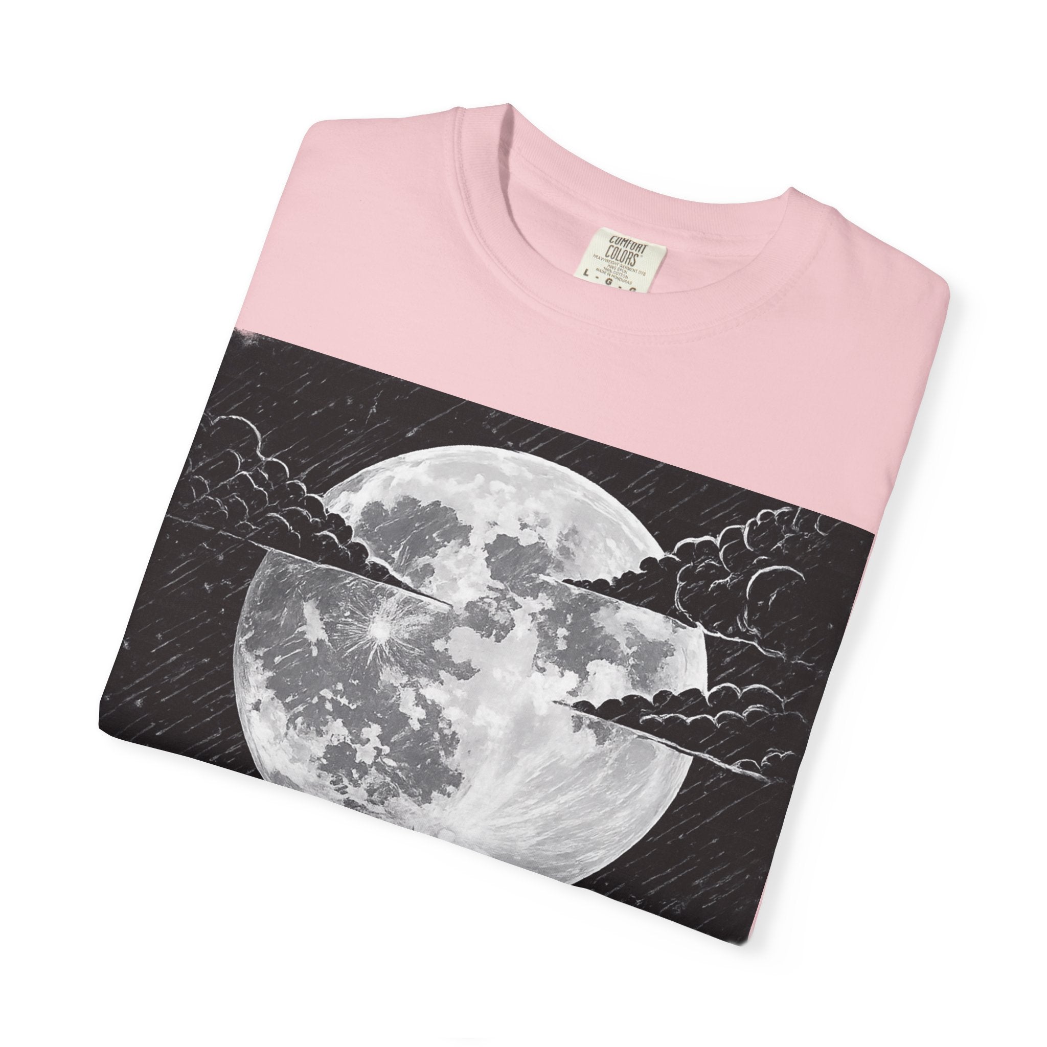 Moonlit Valor Artistic Moon Graphic Tee