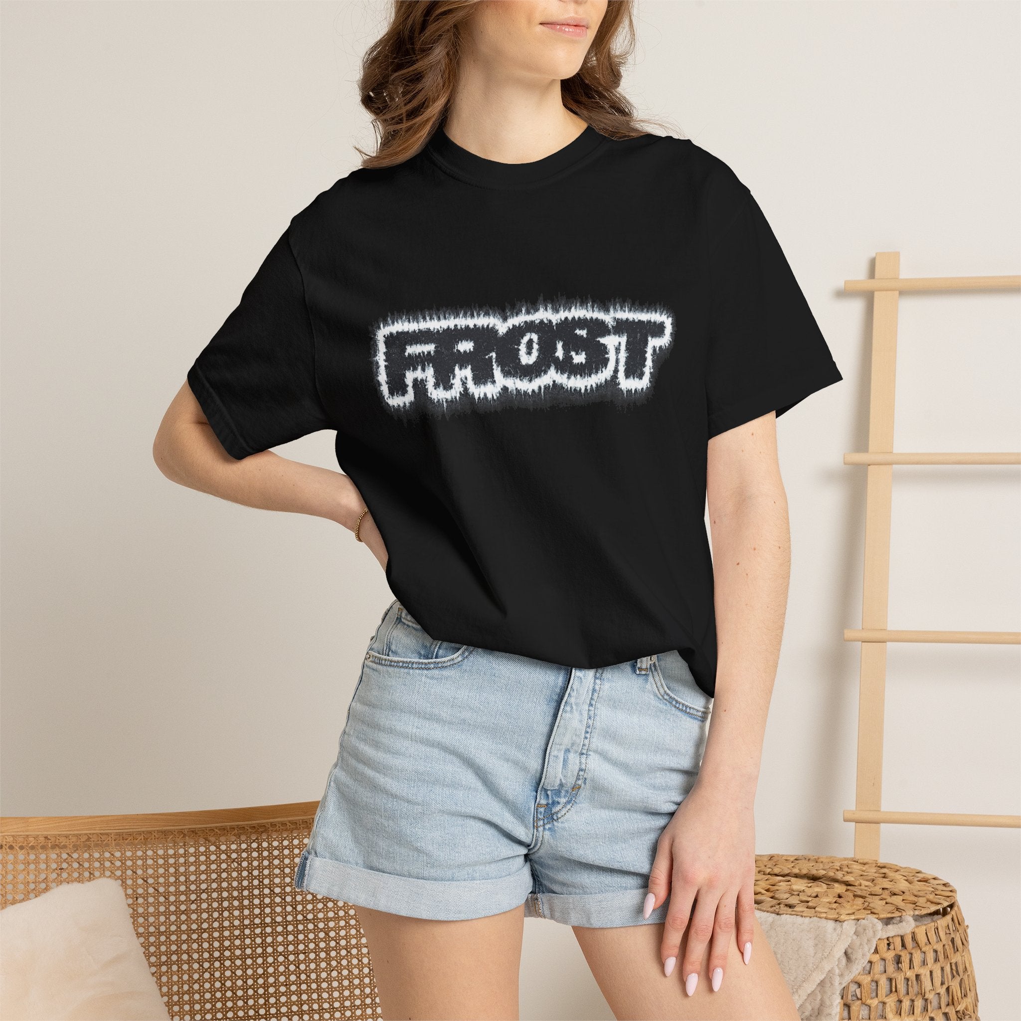 Frost Graphic T-Shirt — Icy Neon Text Tee