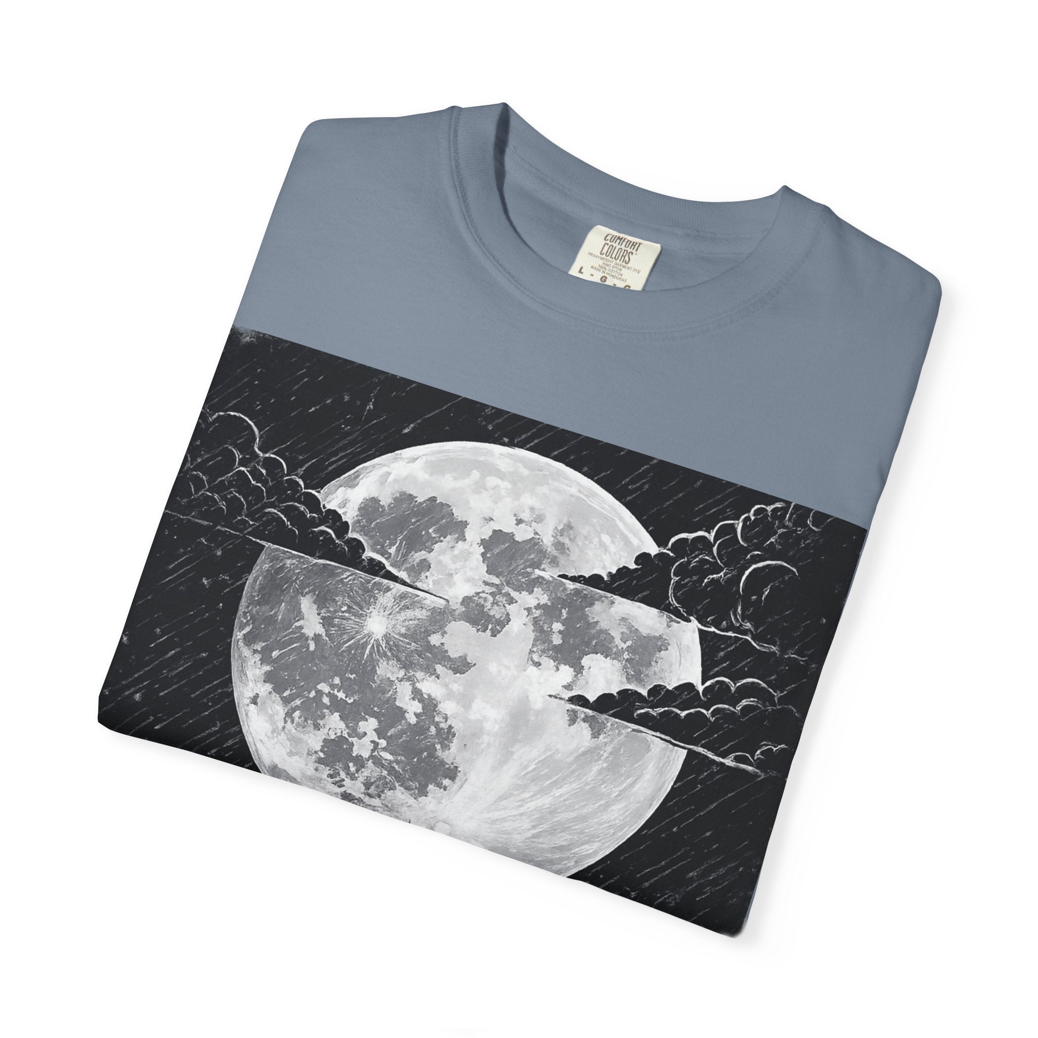 Moonlit Valor Artistic Moon Graphic Tee