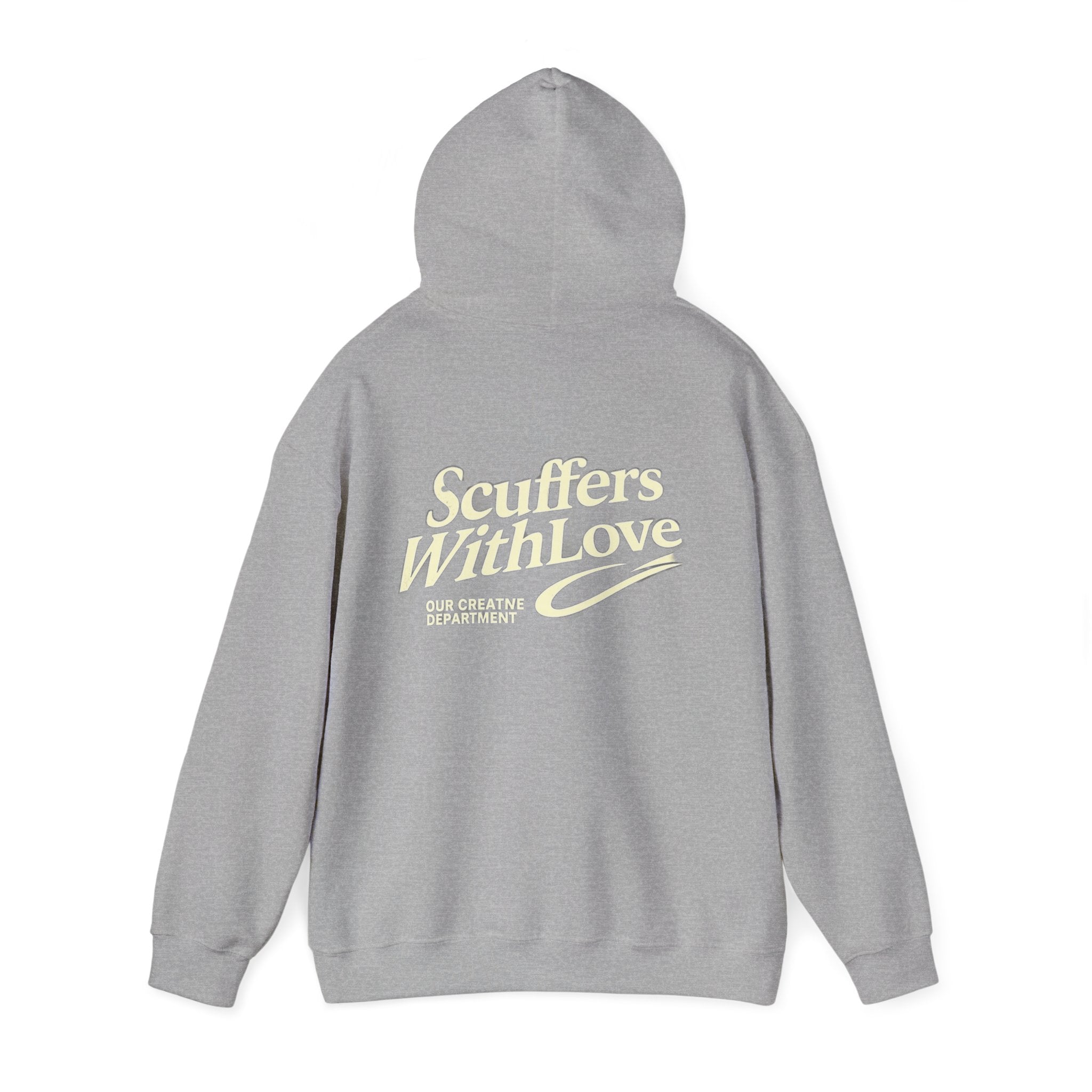 Scuffers With Love Hoodie — Vintage Script Back Print