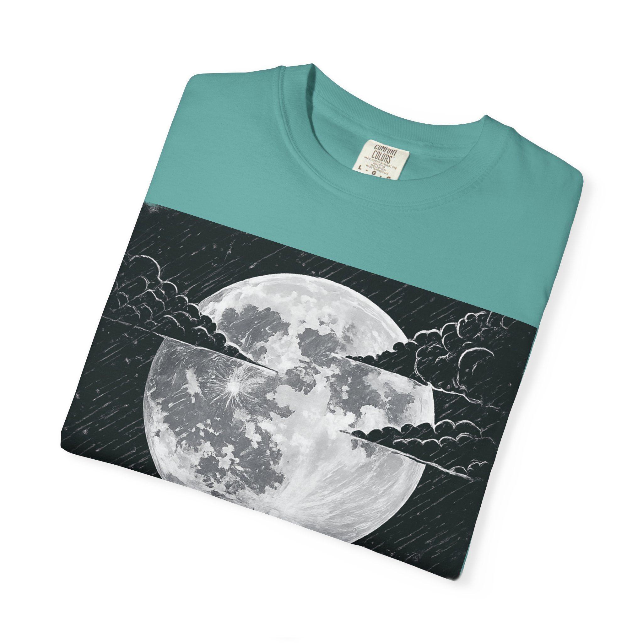 Moonlit Valor Artistic Moon Graphic Tee