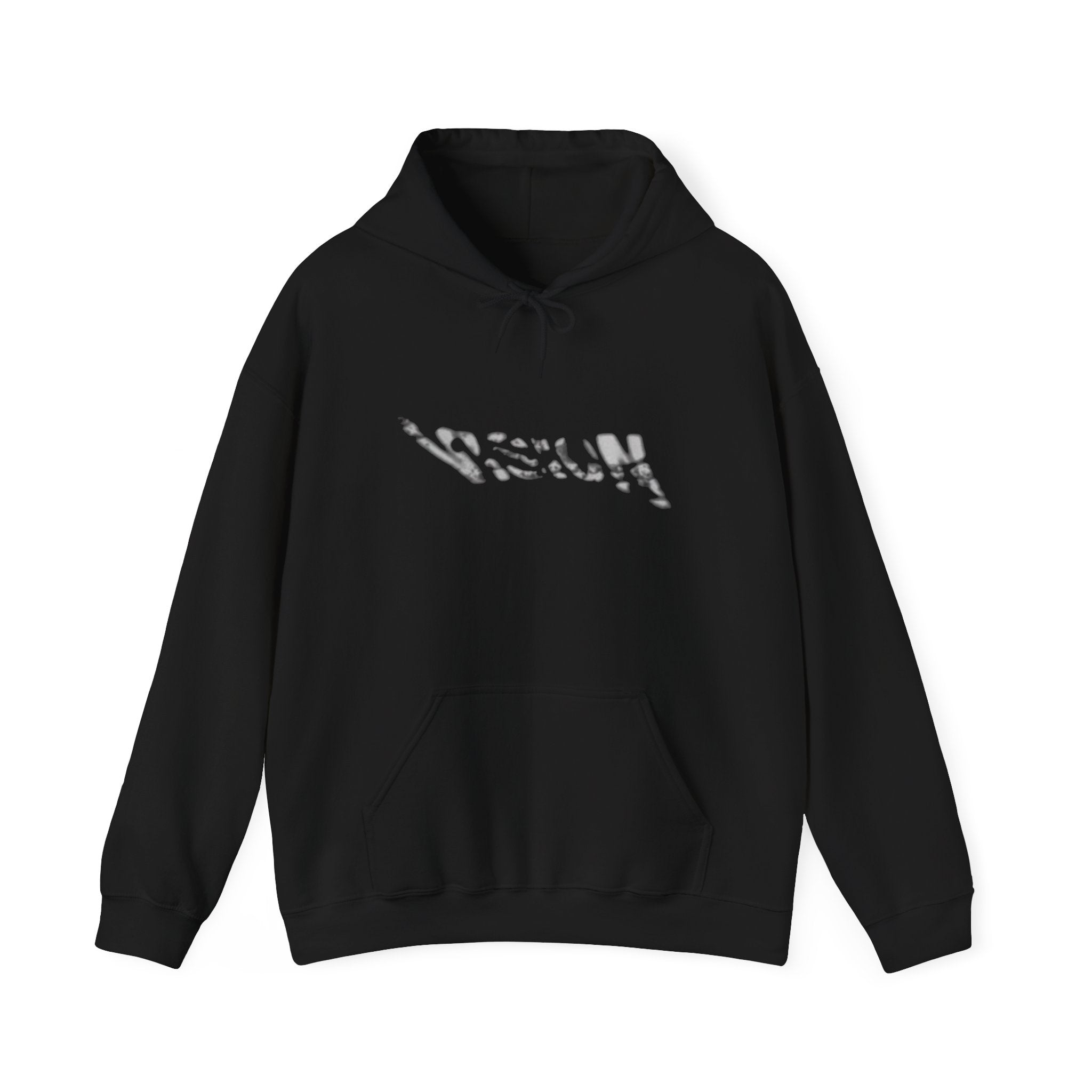 Vision Black Unisex Hoodie Distressed Graphic