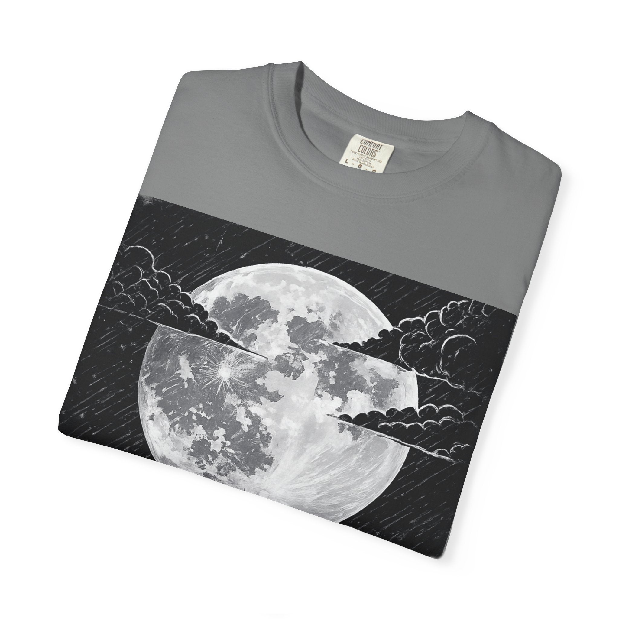 Moonlit Valor Artistic Moon Graphic Tee