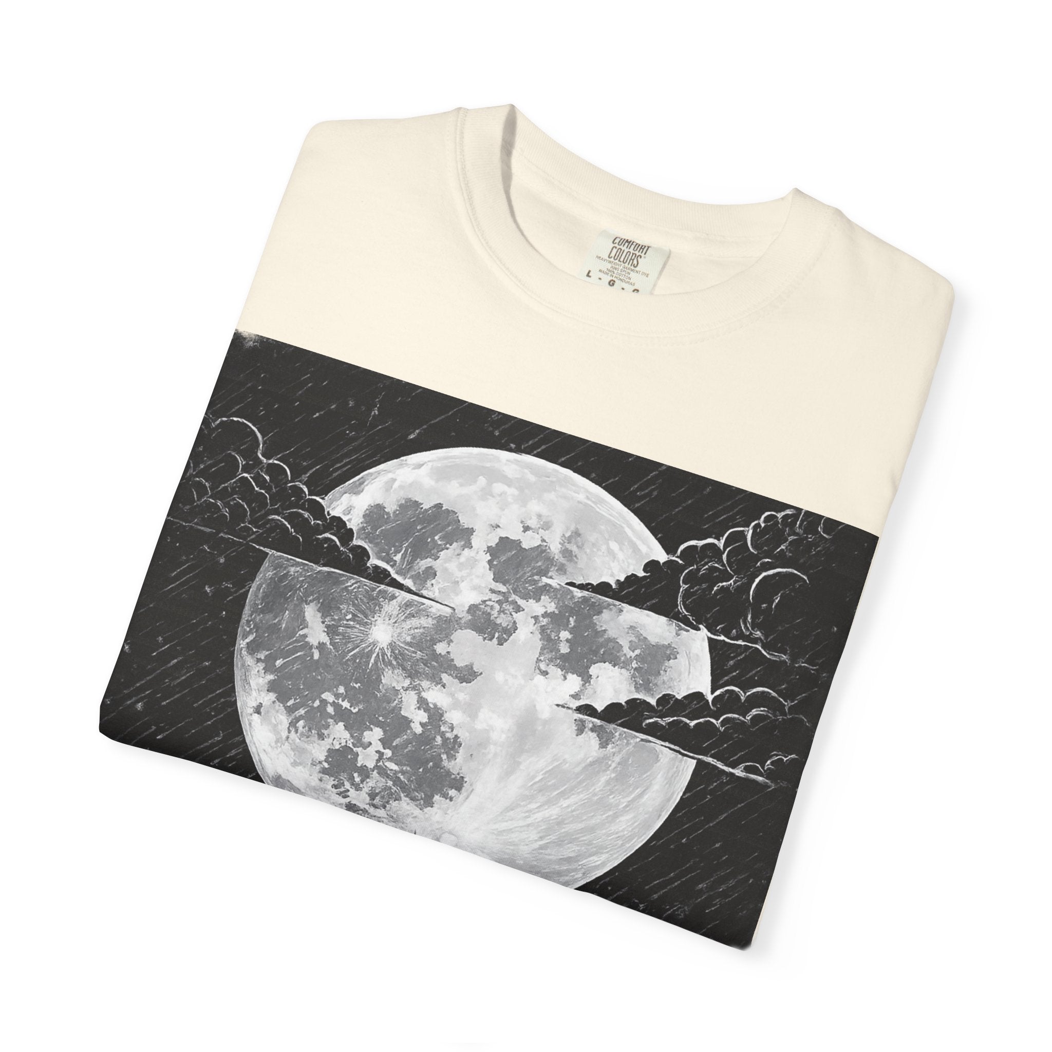 Moonlit Valor Artistic Moon Graphic Tee